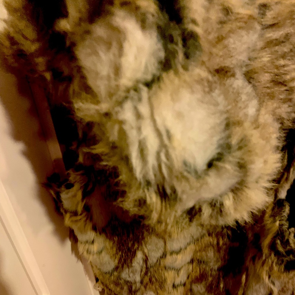 Faux Fur Vest with Cotton Lined inside with Aztec design.